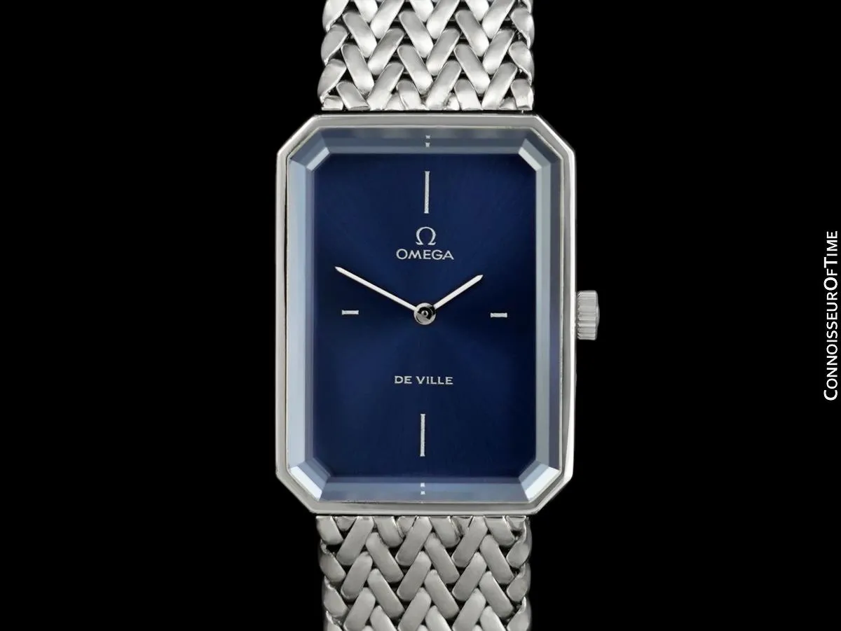 1973 Omega De Ville Mens "Emerald" Modern Watch By Andrew Grima - Stainless Steel