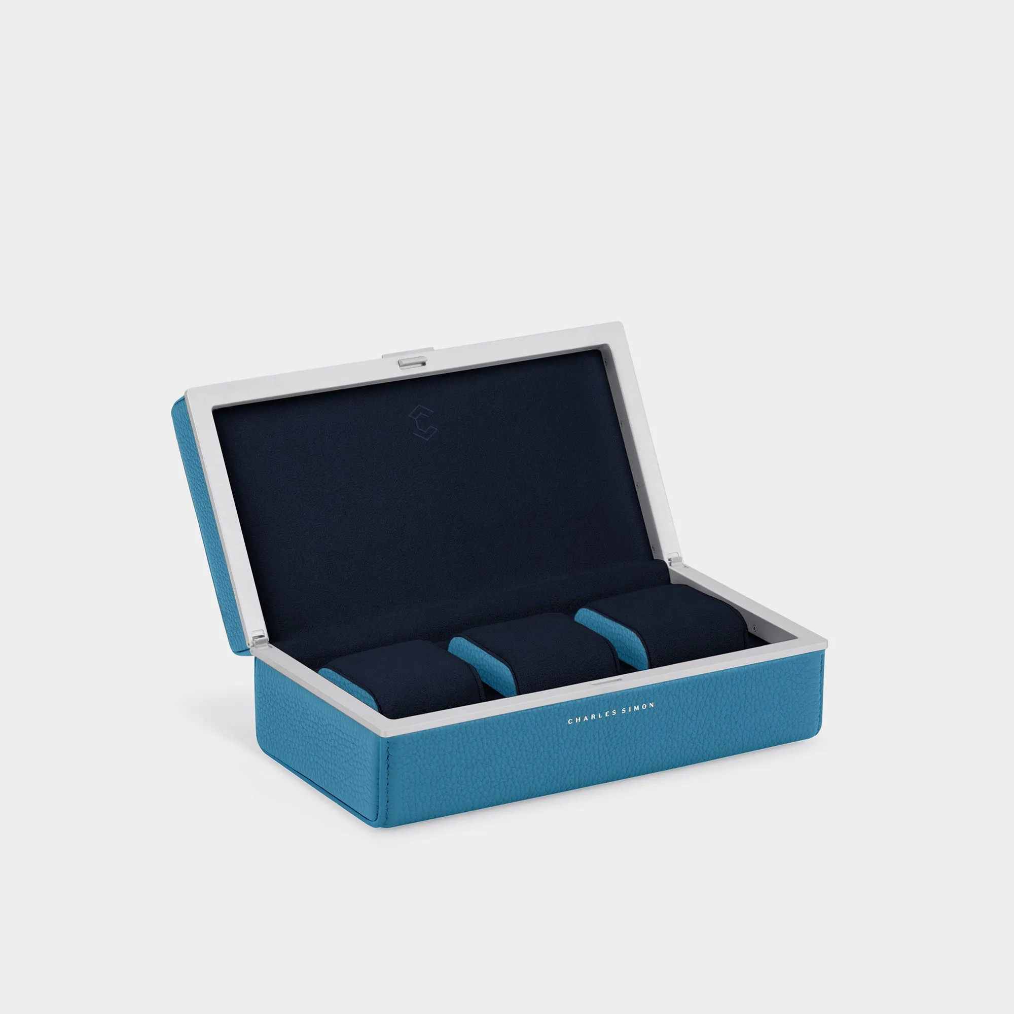 EATON 3 WATCH CASE - SKY BLUE / GREY