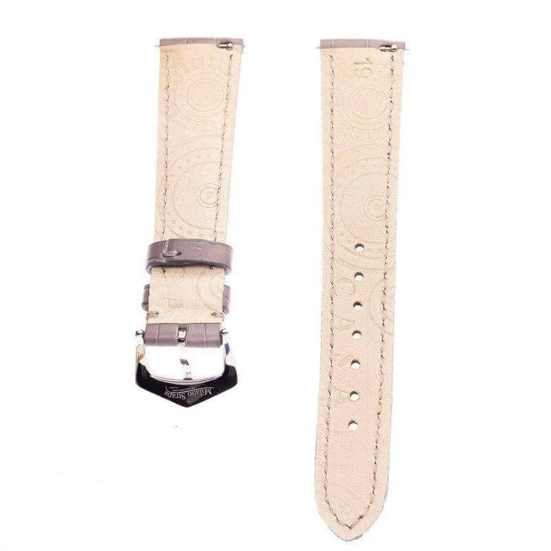 Matt Grey Alligator Watch Strap