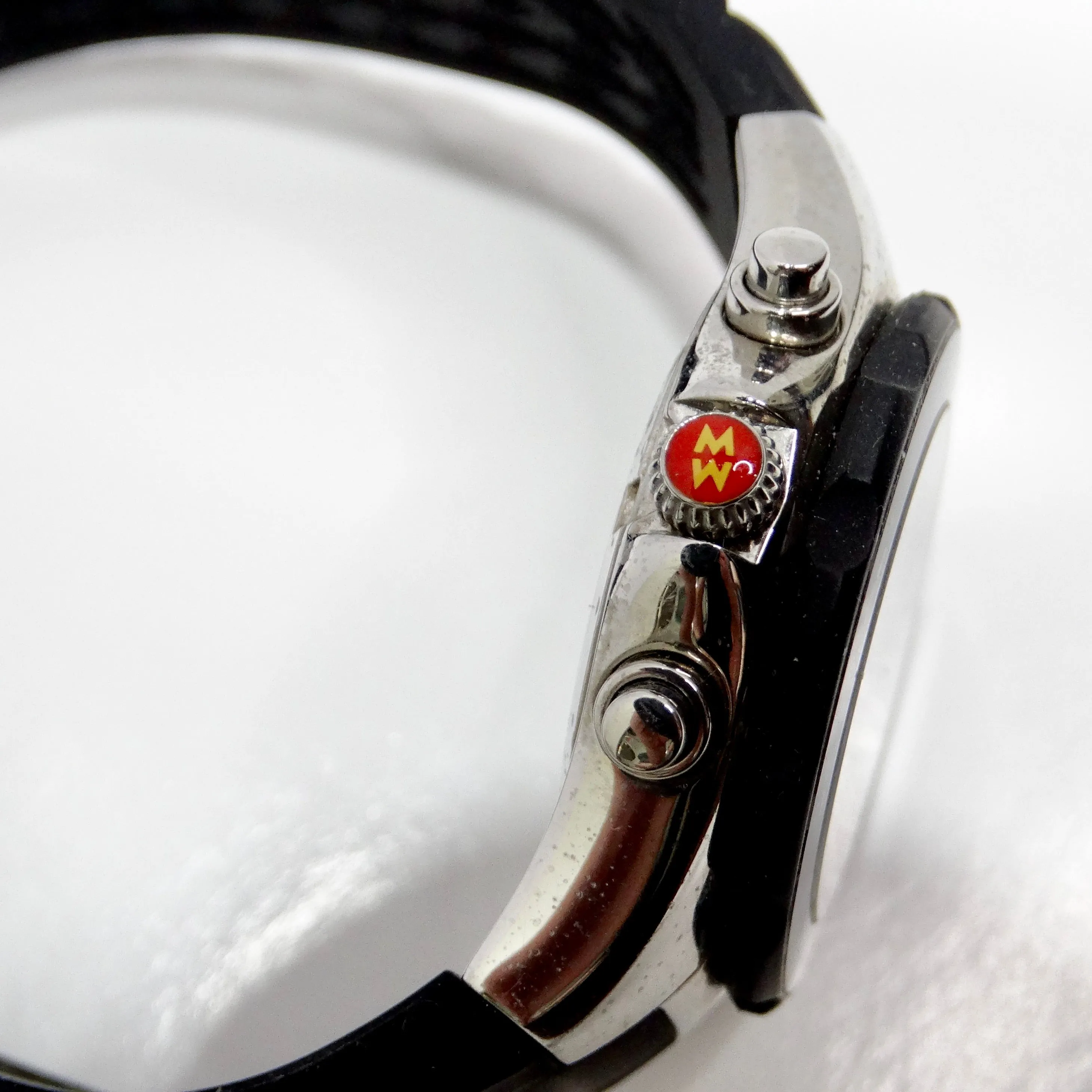 Michele 1990s Black Rubber Watch