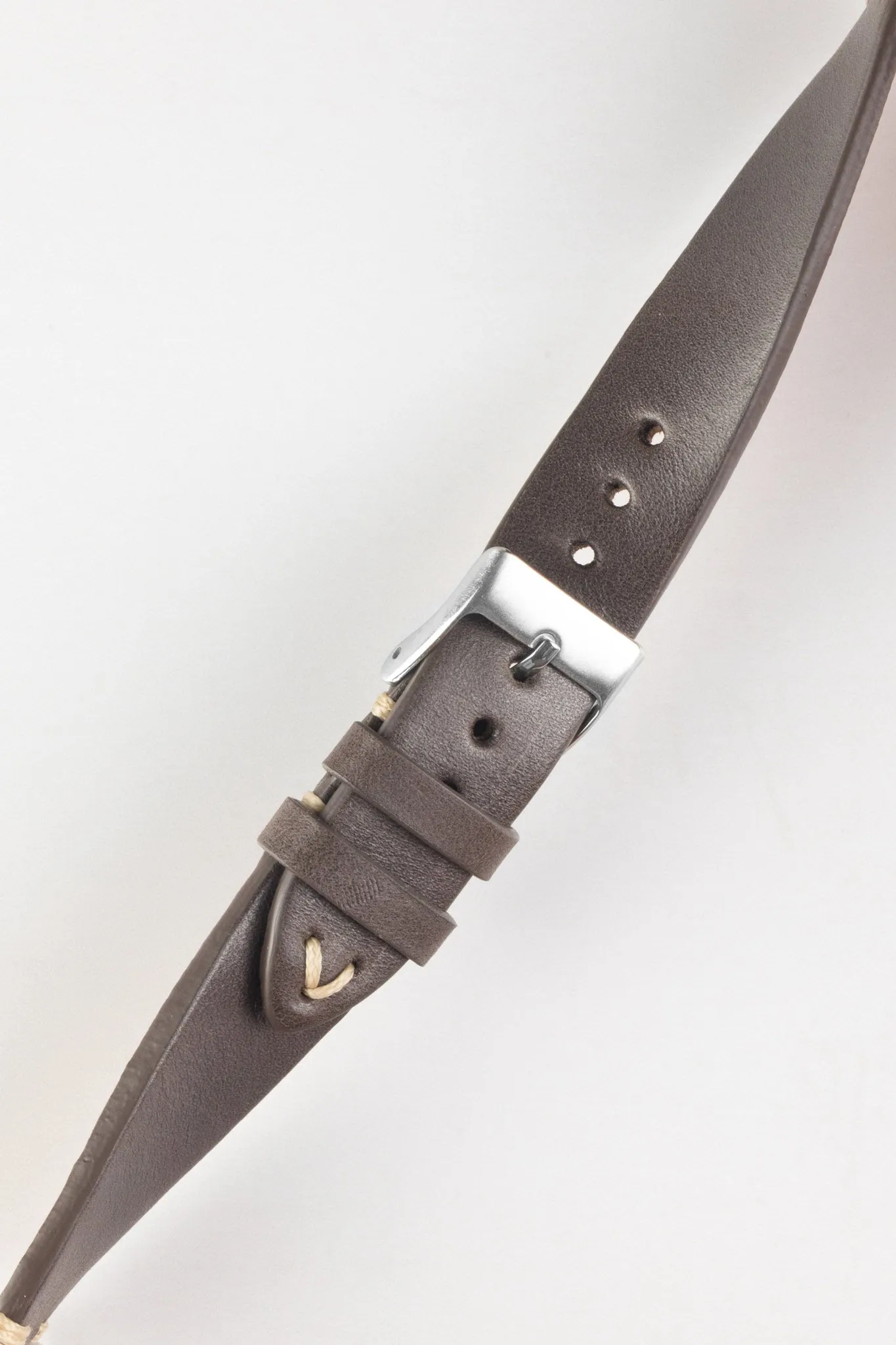 Pebro LEGACY Vintage Calfskin Leather Watch Strap in DARK BROWN