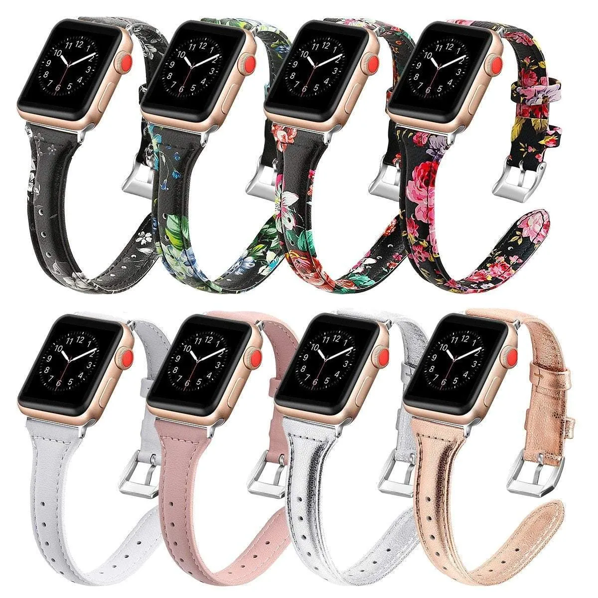 Slim Leather Watch Band